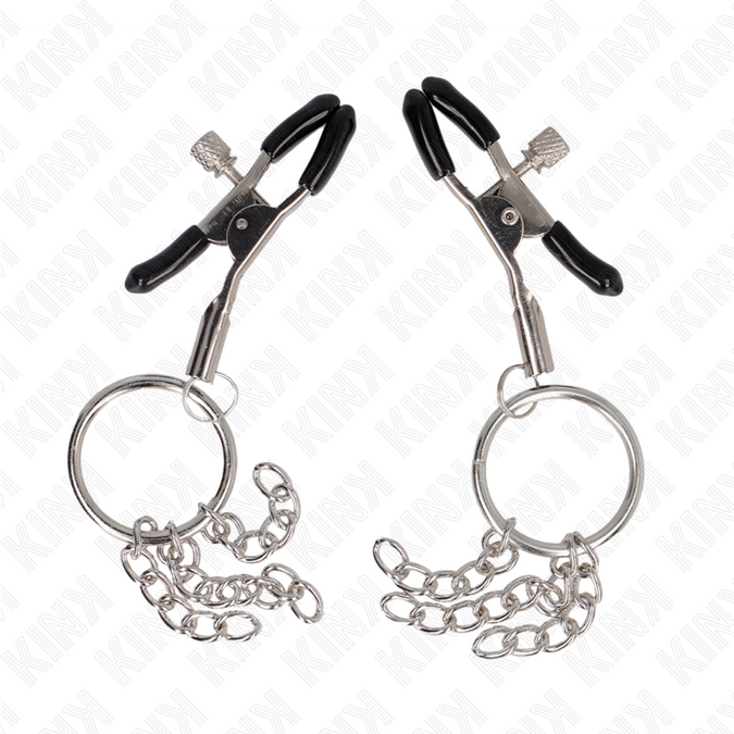 Kink – O-ring tepelklem met klein zilveren kettinkje 6 cm