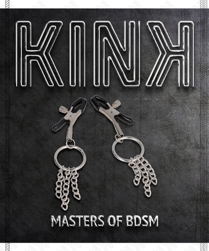 KINK - O RING NIPPLE CLAMP AND LITTLE CHAIN SILVER 6 CM