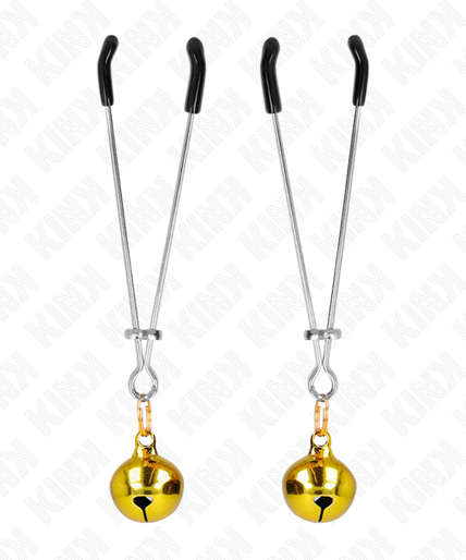 KINK - THIN BELL NIPPLE CLAMPS GOLD 7 CM