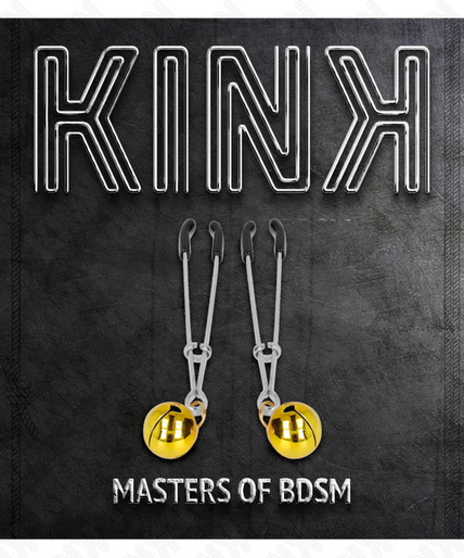 KINK - THIN BELL NIPPLE CLAMPS GOLD 7 CM