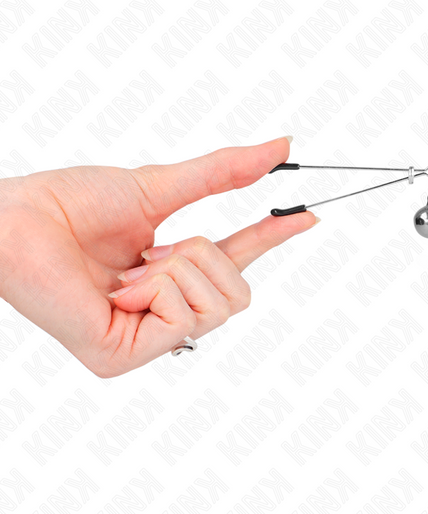 KINK - THIN BELL NIPPLE CLAMPS SILVER 7 CM