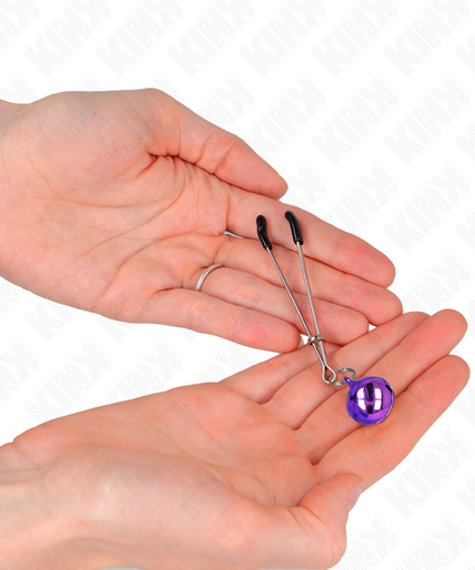 KINK - THIN BELL NIPPLE CLAMPS PURPLE 7 CM