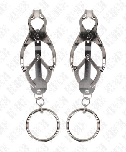 KINK - O-RING JAPANESE CLOVER NIPPLE CLAMPS SILVER