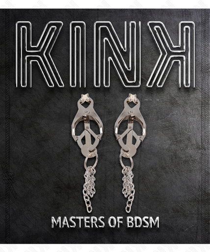 KINK - JAPANESE CLOVER NIPPLE CLAMPS WITH LITTLE CHAINS SILVER