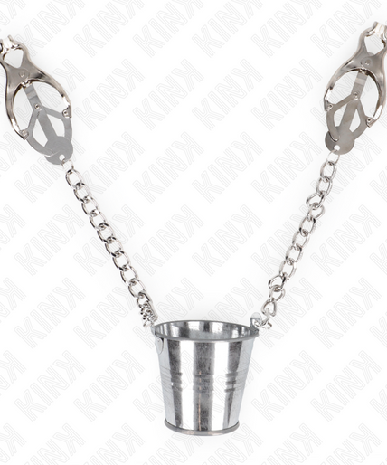 KINK - NIPPLE CLAMPS WITH A BUCKET SILVER