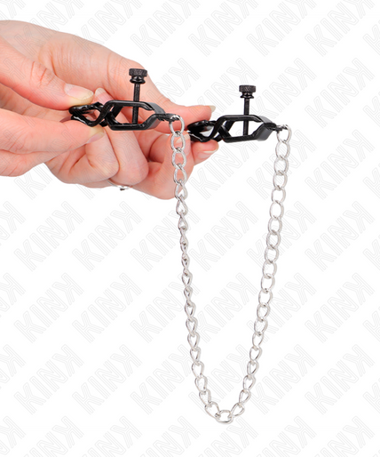 KINK - FLAT CHAIN NIPPLE CLAMPS SILVER 30 CM