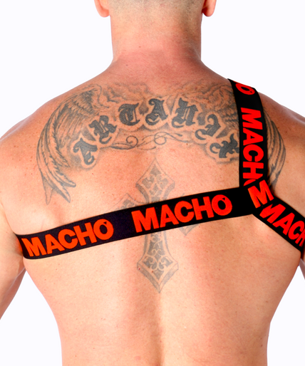 MACHO - ROMAN HARNESS RED S/M