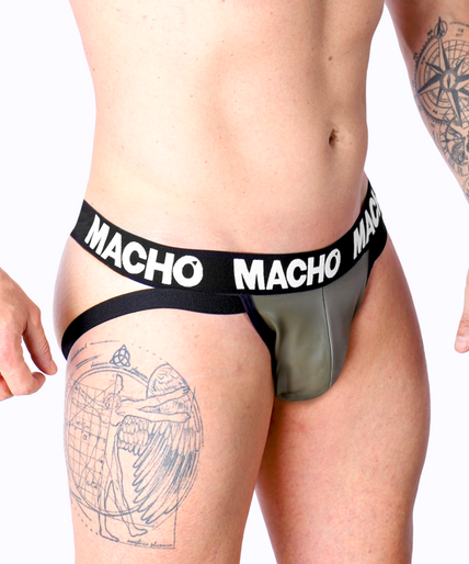 MACHO - MX27GR LEREN JOCK GRIJS BEIGE XL