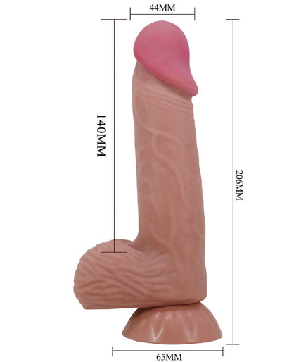 Pleasurements – Pretty Love – Sliding Skin Realistic Dildo Brown 20.6 Cm