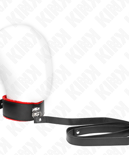 KINK - NECKLACE WITH BELT 116 CM WITH RED LEATHER STRAP ADJUSTABLE 40-48 CM X 6 CM