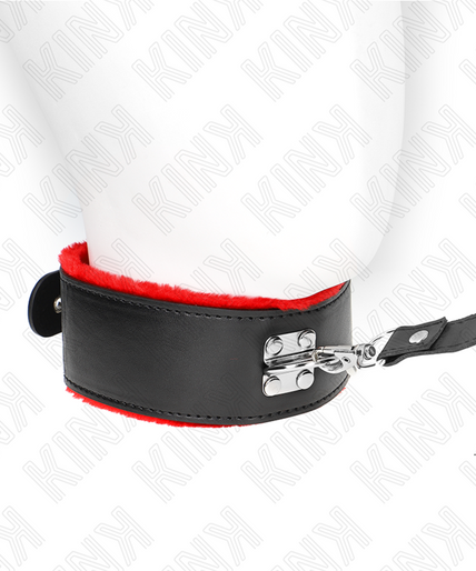 KINK - NECKLACE WITH BELT 116 CM WITH RED LEATHER STRAP ADJUSTABLE 40-48 CM X 6 CM