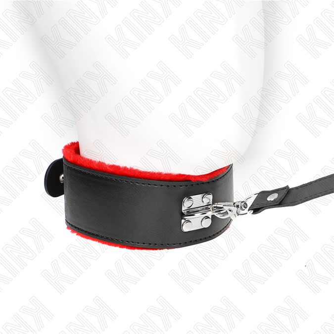 Kink – Necklace With Belt 116 Cm With Red Leather Strap Adjustable 40 – 48 Cm X 6 Cm
