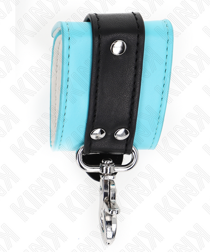 KINK - PREMIUM LOCKABLE WRIST RESTRAINTS BLACK / BLUE ADJUSTABLE 21-28 CM X 5.5 CM