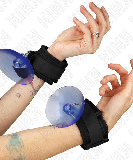 KINK - SUCTION CUP WRIST RESTRAINTS BLACK 29-40 CM X 5 CM