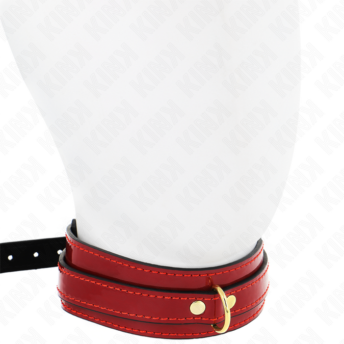 Kink – Wine Red Adjustable Necklace With Golden Details 29 – 42.5 Cm X 4 Cm