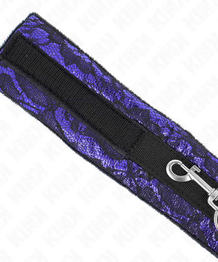 KINK - SHORT VELVET LACE NECKLACE WITH BELT 105 CM WITH NYLON TRIM 44 X 5.5 CM