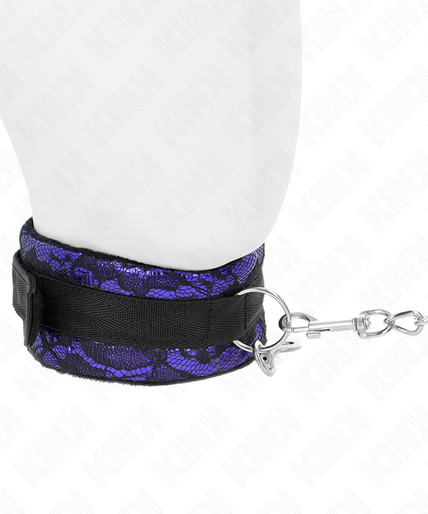 KINK - SHORT VELVET LACE NECKLACE WITH BELT 105 CM WITH NYLON TRIM 44 X 5.5 CM
