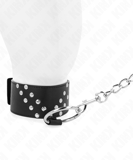 KINK - NECKLACE WITH BELT 65 CM WITH V RIVET ADJUSTABLE 36-43 CM X 5 CM