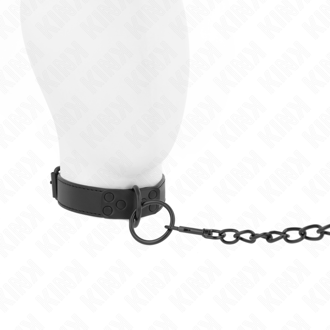 KINK - HALSBAND MET DONKERE LIJN 65 CM VERSTELBAAR 37-54 CM X 3 CM