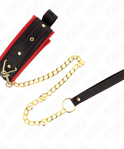 KINK - COLLAR WITH PLAIN FABRIC LEASH ADJUSTABLE 33-48 CM X 5.7 CM