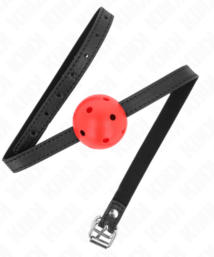 KINK - SIMPLICITY RED BREATHABLE 4.5 CM BALL GAG 62 x 1.5 CM