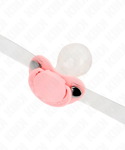 KINK - PINK PACIFIER SHAPED GAG 5.5 x 4 CM ADJUSTABLE 43-60 CM
