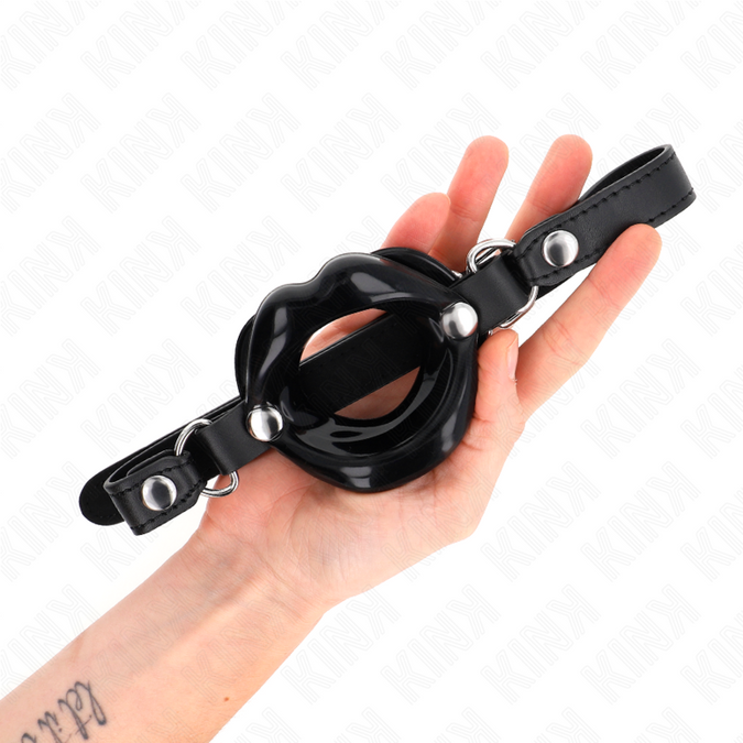 Kink – Lipknevel 8 cm met Zwart Kunstleren Band 63 x 2 cm Verstelbaar 39 – 58 cm