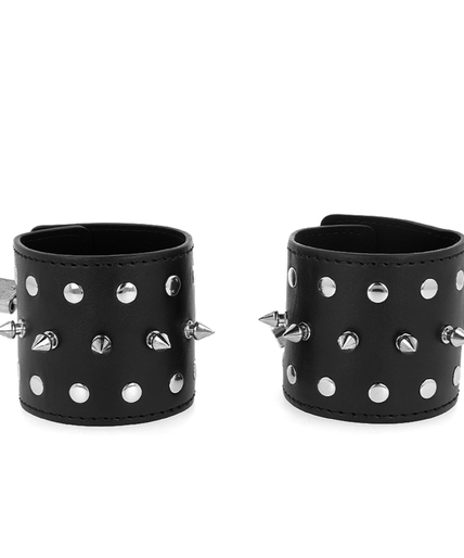 KINK - PUNK WRIST RESTRAINTS WITH SPIKES 25 X 6 CM