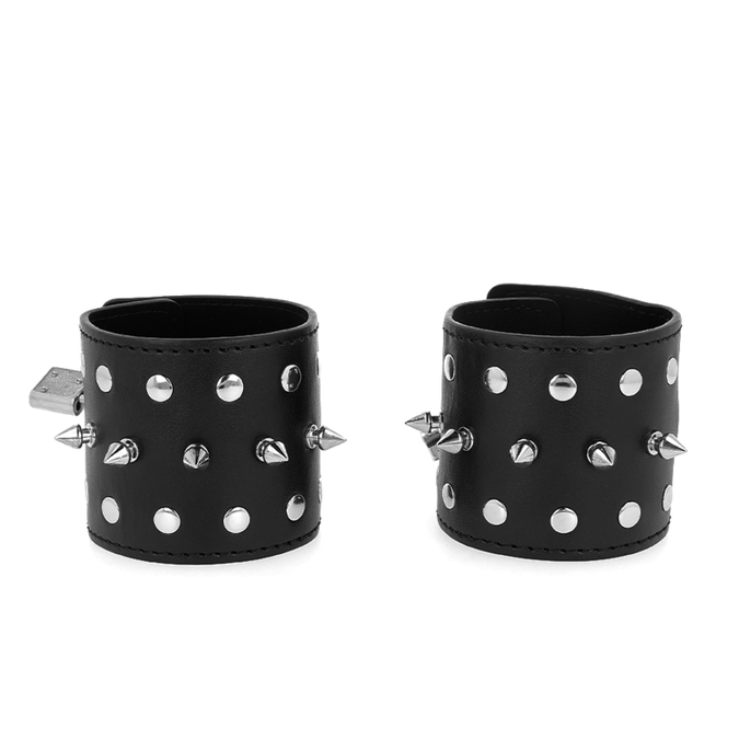 Kink – Punk polsboeien met spikes 25 x 6 cm