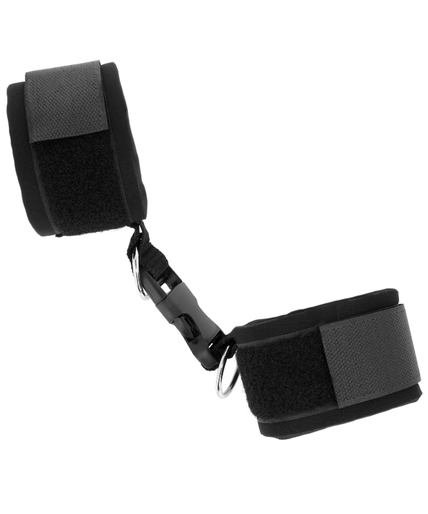KINK - NEOPRENE HOOK&LOOP FASTENER WRIST RESTRAINTS BLACK ADJUSTABLE 22-34 CM