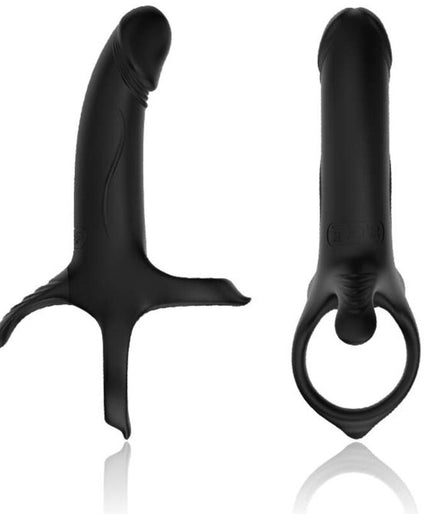 ARMONY - DILDO WITH RING & VIBRATOR BLACK