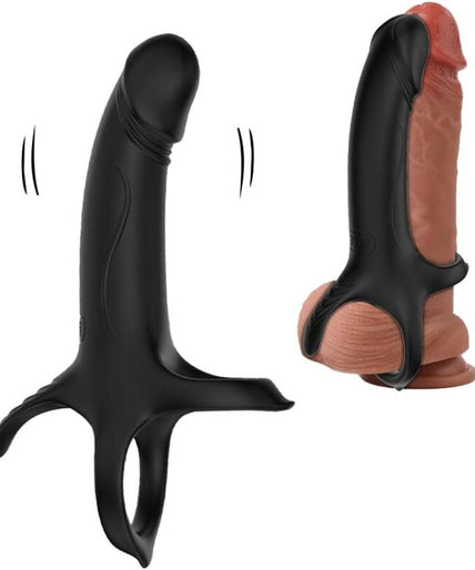 ARMONY - DILDO WITH RING & VIBRATOR BLACK