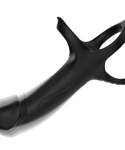ARMONY - DILDO WITH RING & VIBRATOR BLACK