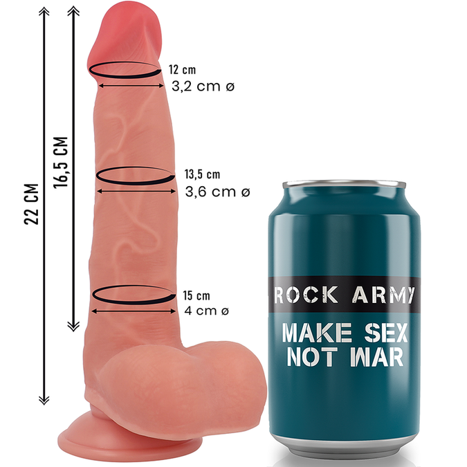 Pleasurements – Rockarmy – Liquid Silicone Ranger Realistic Dildo 22 Cm