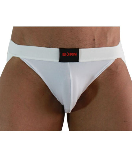 BURN - 007 JOCK LYCRA WHITE M