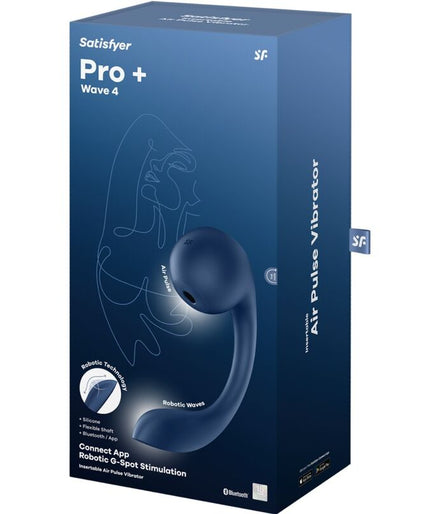 SATISFYER - PRO+ WAVE 4 G-SPOT & AIR PULSE STIMULATOR FREE APP DARK BLUE