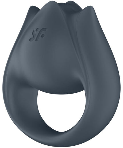 SATISFYER - PERFECT PAIR 2 MULTIVIBRATOR 2 IN 1 PENIS RING AND FINGER STIMULATOR GREY