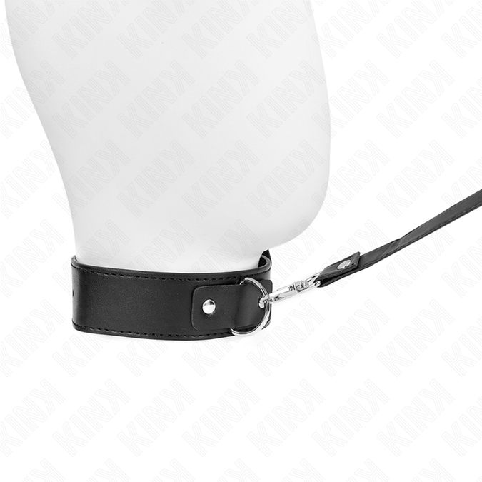 Kink – Halsband Mit Gürtel 116 Cm Schwarzer Riemen Verstellbar 32 – 50 Cm X 8 Cm