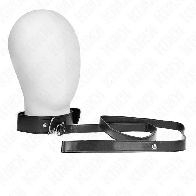 Kink – Halsband Mit Gürtel 116 Cm Schwarzer Riemen Verstellbar 32 – 50 Cm X 8 Cm