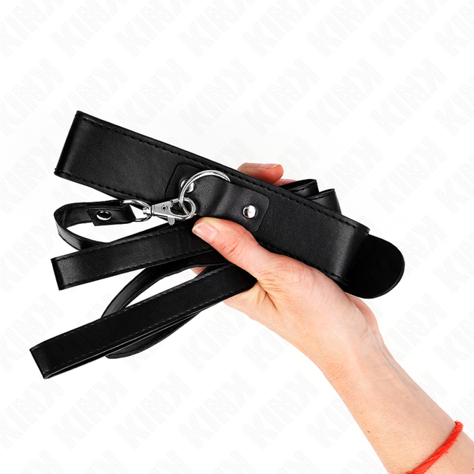 Kink – Halsband Mit Gürtel 116 Cm Schwarzer Riemen Verstellbar 32 – 50 Cm X 8 Cm