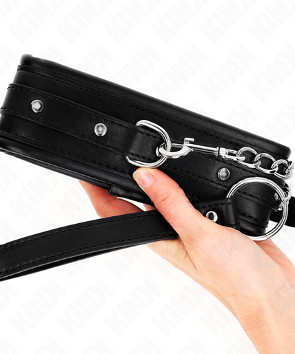 KINK - NECKLACE WITH SHINY BUCKLE STRAP 65 CM 48.5 CM X 5.3 CM