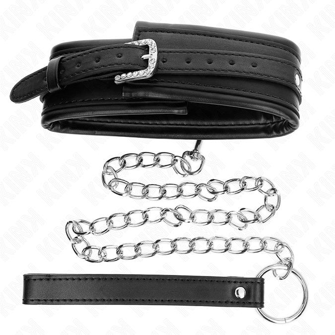 KINK - KETTING MET GLANZENDE GESP BAND 65 CM 48.5 CM X 5.3 CM