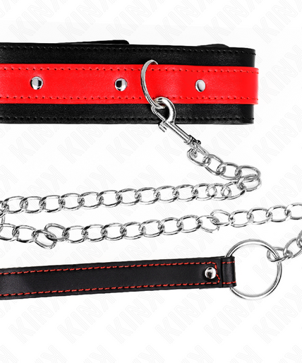 KINK - NECKLACE WITH RED STRAP 65 CM AJUSTABLE 36-43 CM X 5 CM