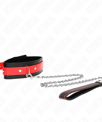 KINK - NECKLACE WITH RED STRAP 65 CM AJUSTABLE 36-43 CM X 5 CM