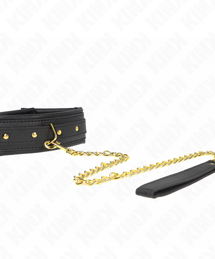 KINK - NECKLACE WITH SPONGE IMITATION LEATHER STRAP MODEL 1 ADJUSTABLE 37-54 CM X 3 CM