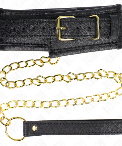 KINK - NECKLACE WITH SPONGE IMITATION LEATHER STRAP MODEL 1 ADJUSTABLE 37-54 CM X 3 CM