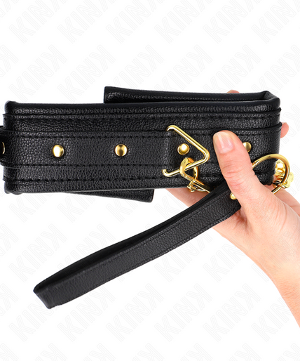 KINK - NECKLACE WITH SPONGE IMITATION LEATHER STRAP MODEL 1 ADJUSTABLE 37-54 CM X 3 CM