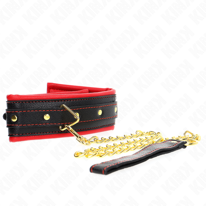 Kink – Necklace With Sponge Imitation Leather Strap Model 2 Adjustable 37 – 54 Cm X 3 Cm
