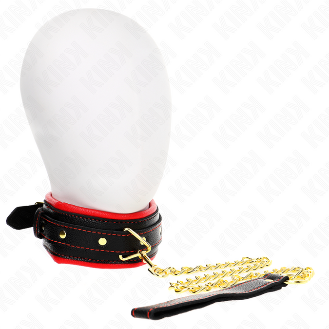 Kink – Necklace With Sponge Imitation Leather Strap Model 2 Adjustable 37 – 54 Cm X 3 Cm