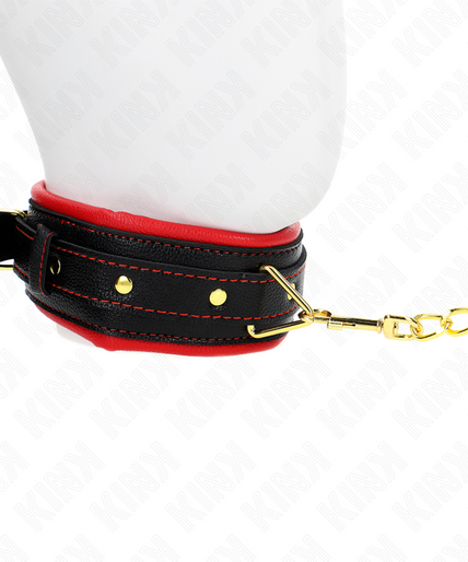 KINK - NECKLACE WITH SPONGE IMITATION LEATHER STRAP MODEL 2 ADJUSTABLE 37-54 CM X 3 CM